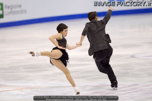 2013-03-01 Milano - World Junior Figure Skating Championships 1300 Celia Robledo-Luis Fenero ESP